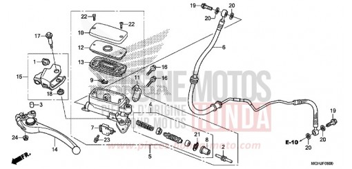 CLUTCH MASTER CYLINDER VFR1200XJ de 2018